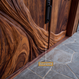 Aurelthorn Sculpted Solid Wood Double Door