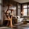 Auremyc Sculpted Solid Wood Mushroom Bookshelf