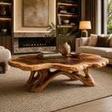 Aurevane Handcrafted Solid Wood Coffee Table
