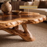 Aurevane Handcrafted Solid Wood Coffee Table