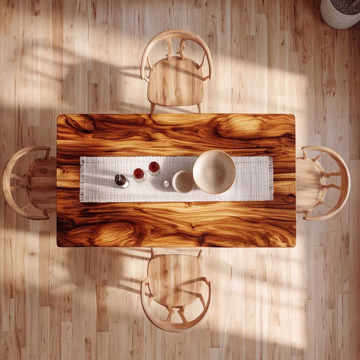 Aurevane Sculpted Solid Wood Dining Table - Timberustic Dining Table