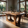 Aurevane Sculpted Solid Wood Dining Table Brown - Timberustic Dining Table