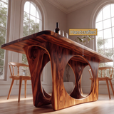 Aurevane Sculpted Solid Wood Dining Table - Timberustic Dining Table