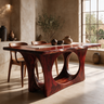 Aurevane Sculpted Solid Wood Dining Table Mahogany - Timberustic Dining Table