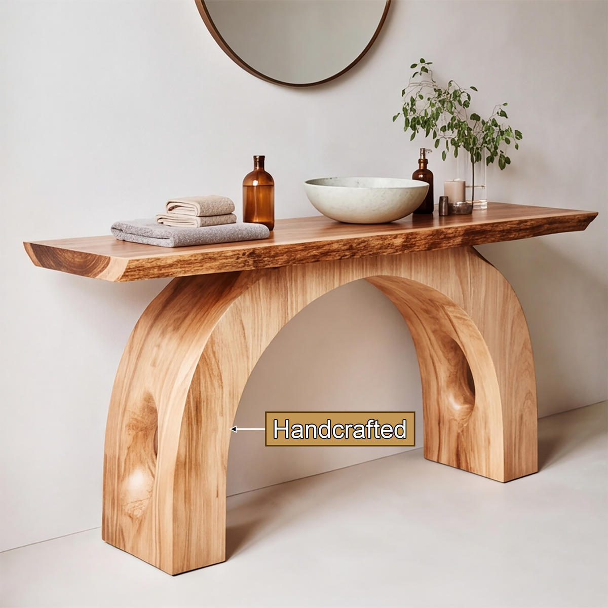 Aurevian Live Edge Solid Wood Console Table - Timberustic Console Table