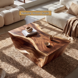 Aurevian Sculpted Solid Wood Coffee Table SPA214560 - Timberustic Coffee Table