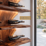 Aurevik Live Edge Solid Wood Floating Wine Shelf SPA290525