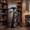 Aurevon Sculpted Solid Wood Mushroom Bookshelf