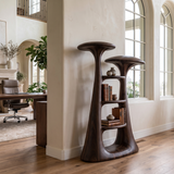Aurevon Sculpted Solid Wood Mushroom Bookshelf