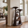 Aurevon Sculpted Solid Wood Mushroom Bookshelf