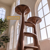 Aurevon Sculpted Solid Wood Mushroom Bookshelf