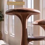Aurevon Sculpted Solid Wood Mushroom Bookshelf
