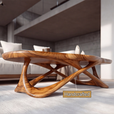 Aurevyn Live Edge Solid Wood Coffee Table