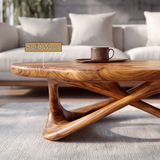 Aurevyn Live Edge Solid Wood Coffee Table