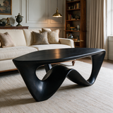 Aurevyn Sculpted Solid Wood Coffee Table Black - Timberustic Coffee Table