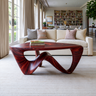 Aurevyn Sculpted Solid Wood Coffee Table Mahogany - Timberustic Coffee Table