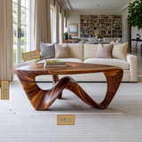 Aurevyn Sculpted Solid Wood Coffee Table - Timberustic Coffee Table
