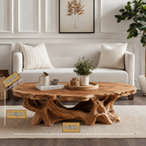 Averelle Handcrafted Solid Wood Coffee Table