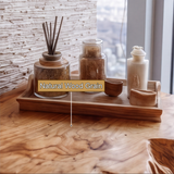 Averon Organic Carved Solid Wood Floating Bathroom Vanity with Integrated Sink - Timberustic Floating Bathroom Vanity with Integrated Sink