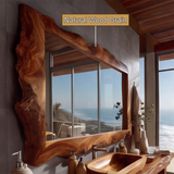 Averra Live Edge Solid Wood Mirror Frame - Timberustic Mirror
