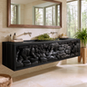 Brumora Handcrafted Solid Wood Floating Bathroom Vanity with Integrated Sink and Drawers