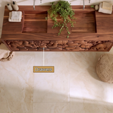 Brumora Handcrafted Solid Wood Floating Bathroom Vanity with Integrated Sink and Drawers