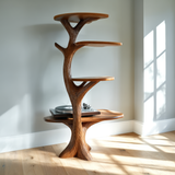 Caelroot Handcrafted Solid Wood Record Player Stand - Timberustic Record Player Stand With Storage
