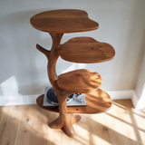 Caelroot Handcrafted Solid Wood Record Player Stand - Timberustic Record Player Stand With Storage