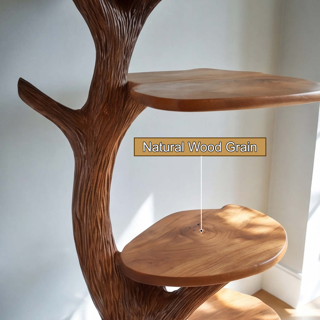 Caelroot Handcrafted Solid Wood Record Player Stand - Timberustic Record Player Stand With Storage