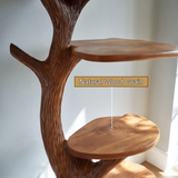 Caelroot Handcrafted Solid Wood Record Player Stand - Timberustic Record Player Stand With Storage