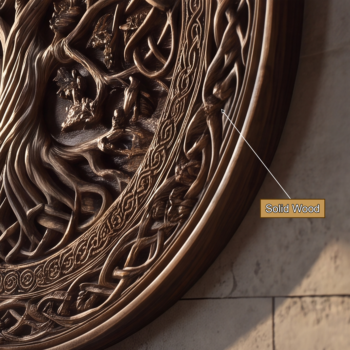 Caelwyn Solid Wood Sculpted Wall Art