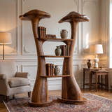 Canoris Sculpted Solid Wood Mushroom Bookshelf