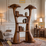 Canoris Sculpted Solid Wood Mushroom Bookshelf
