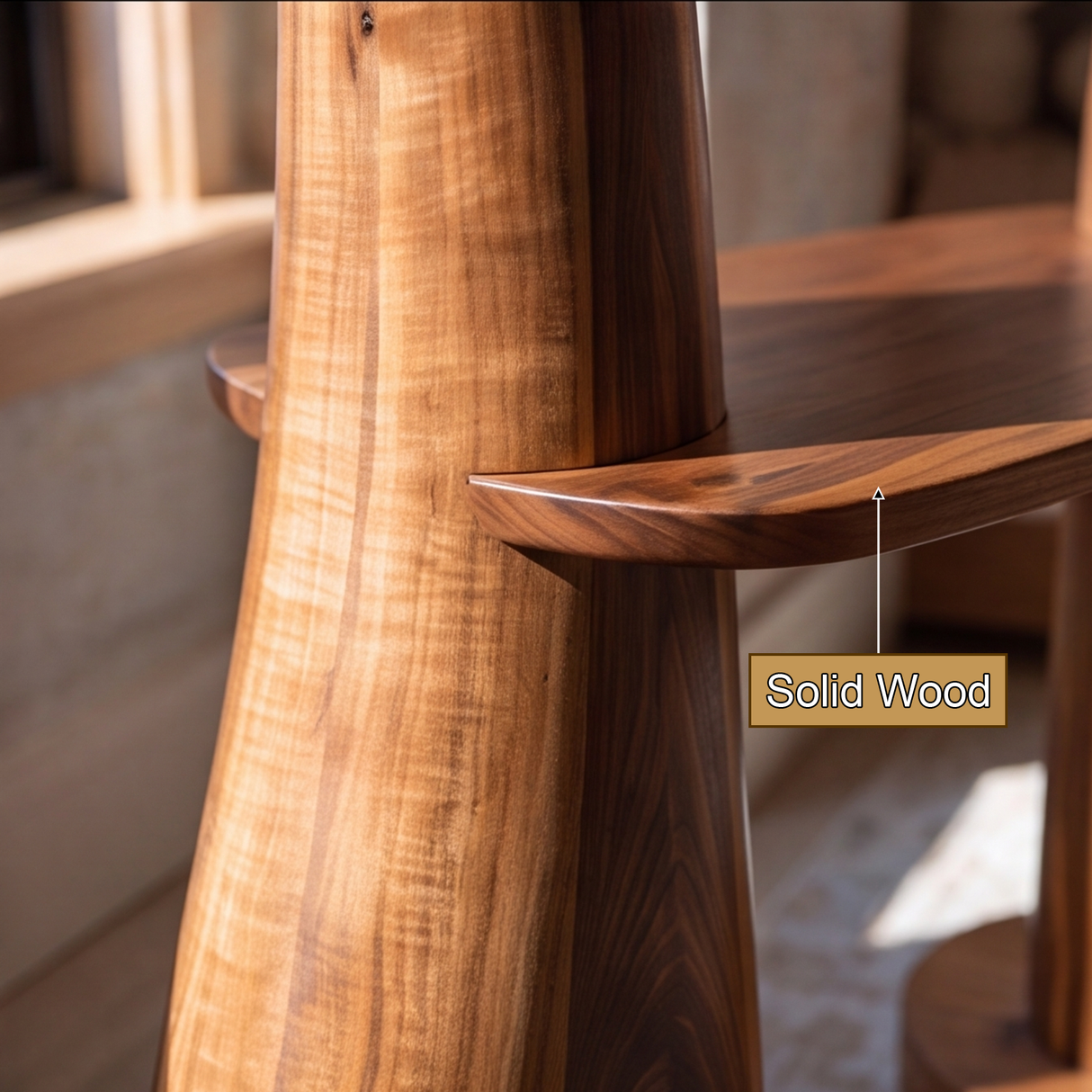 Canoris Sculpted Solid Wood Mushroom Bookshelf