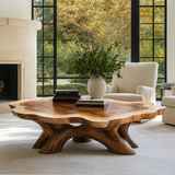 Cyravelle Handcrafted Solid Wood Coffee Table