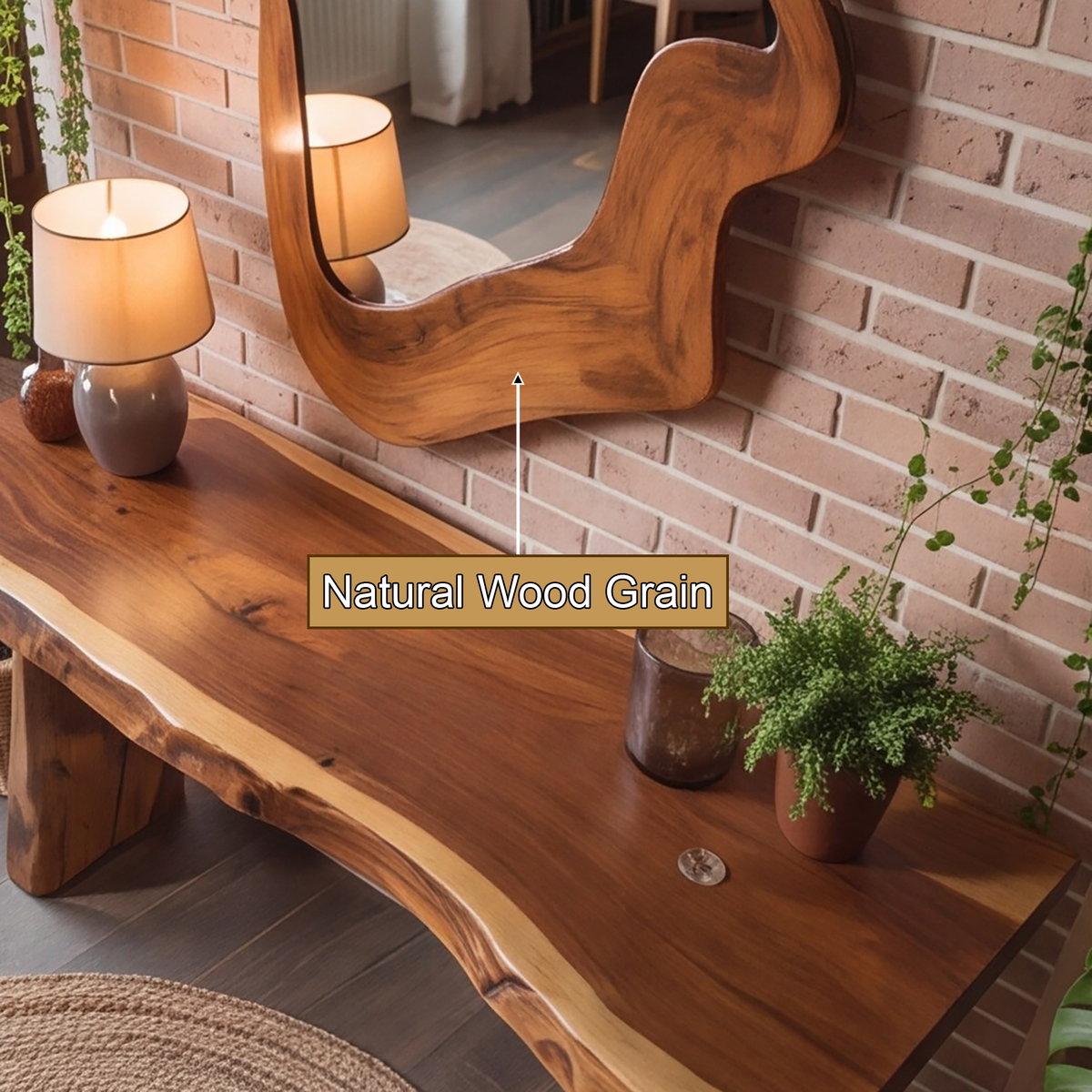 Driftform Handcrafted Live Edge Solid Wood Mirror - Timberustic Mirror