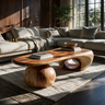 Drovaris Handcrafted Solid Wood Coffee Table Brown - TimbeRustic Coffee Table