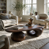 Drovaris Handcrafted Solid Wood Coffee Table Dark Walnut - TimbeRustic Coffee Table