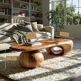Drovaris Handcrafted Solid Wood Coffee Table - TimbeRustic Coffee Table