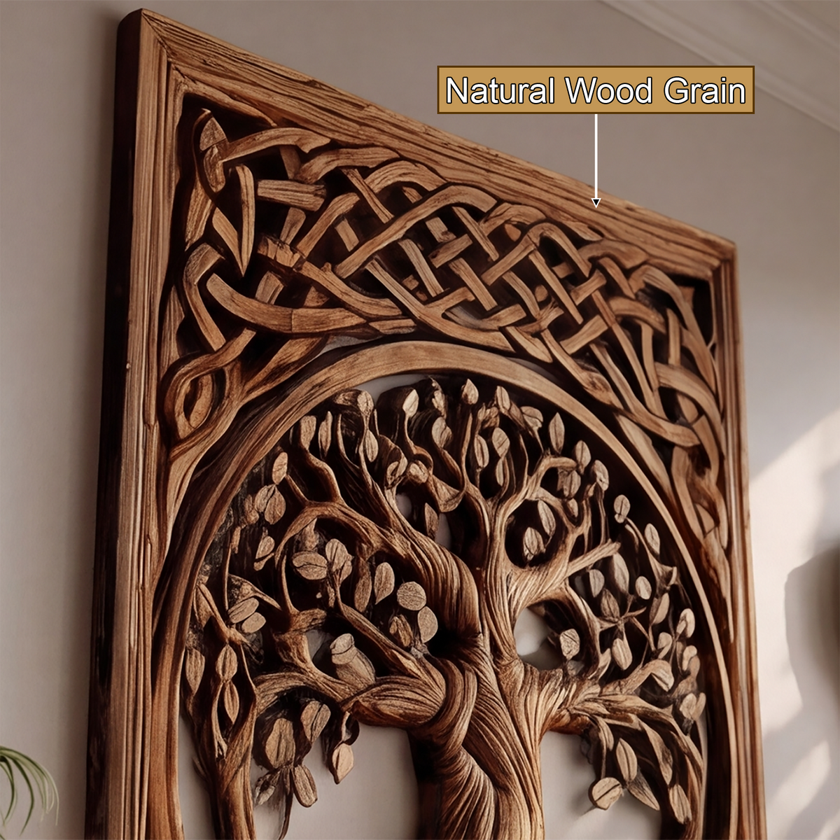 Eirwyn Solid Wood Sculpted Wall Art - Timberustic Wall Art