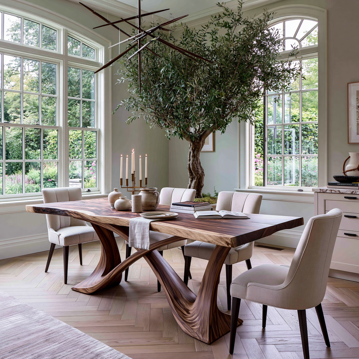 Elarion Live Edge Solid Wood Dining Table - Timberustic Dining Table