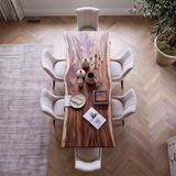 Elarion Live Edge Solid Wood Dining Table - Timberustic Dining Table