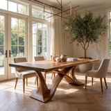 Elarion Live Edge Solid Wood Dining Table - Timberustic Dining Table