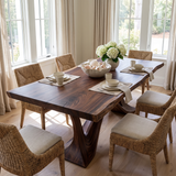 Elarion Live Edge Solid Wood Dining Table - Timberustic Dining Table