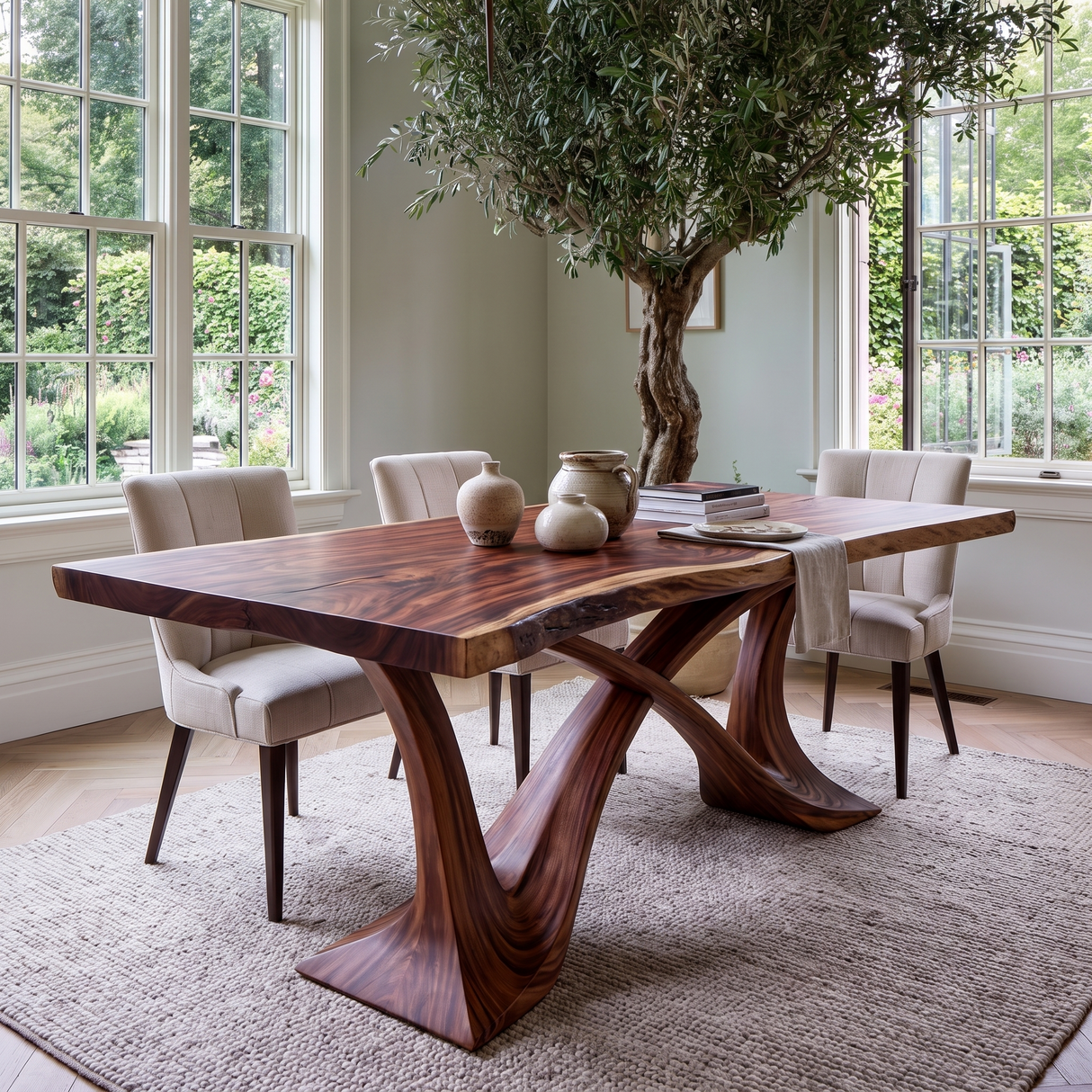 Elarion Live Edge Solid Wood Dining Table - Timberustic Dining Table