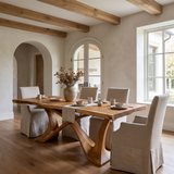 Elarion Live Edge Solid Wood Dining Table - Timberustic Dining Table