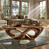 Elarique Handcrafted Solid Wood Coffee Table SPA295768 - Timberustic Coffee Table