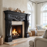 Elaroque Handcrafted Solid Wood Fireplace Mantel Surround