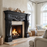 Elaroque Handcrafted Solid Wood Fireplace Mantel Surround