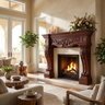 Elaroque Handcrafted Solid Wood Fireplace Mantel Surround